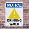 Signmission Drinking Water, 10 in W x Rectangle, Plastic OS-2PACK-NS-P-1014-V-11550 - alternate 2
